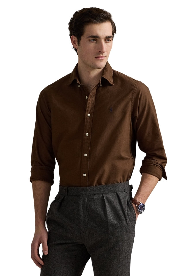 Custom Fit Oxford Shirt - Brown