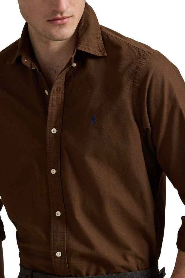 Custom Fit Oxford Shirt - Brown