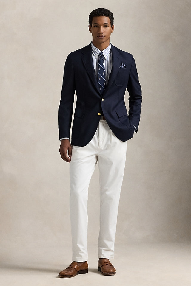 Custom Fit Striped Stretch Poplin Shirt - White/Blue/Multi