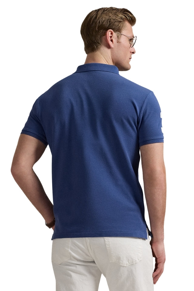 Custom Slim Fit Big Pony Polo Shirt - Navy