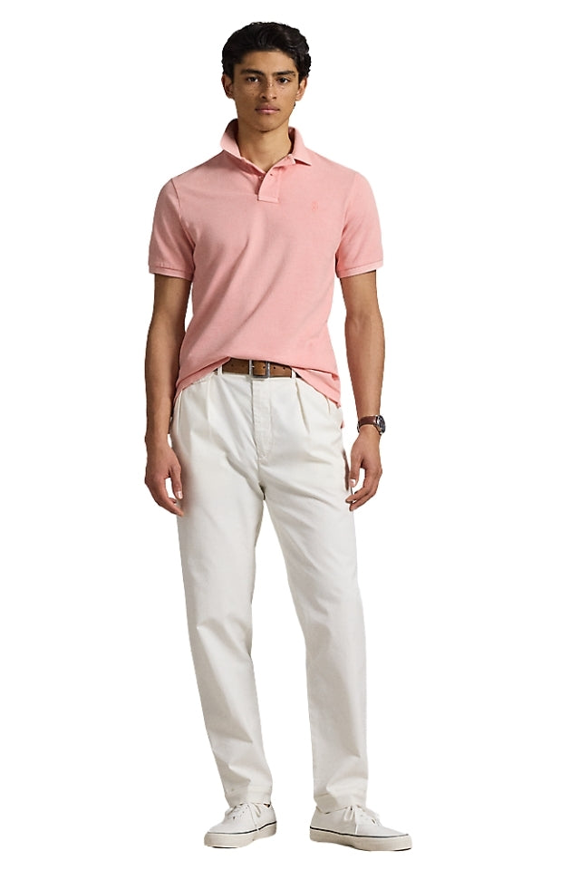 Custom Slim Mineral-Dyed Mesh Polo Shirt