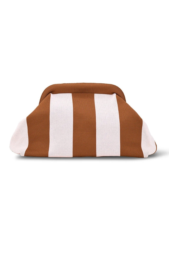 Dumpling Clutch - Brown/Pink