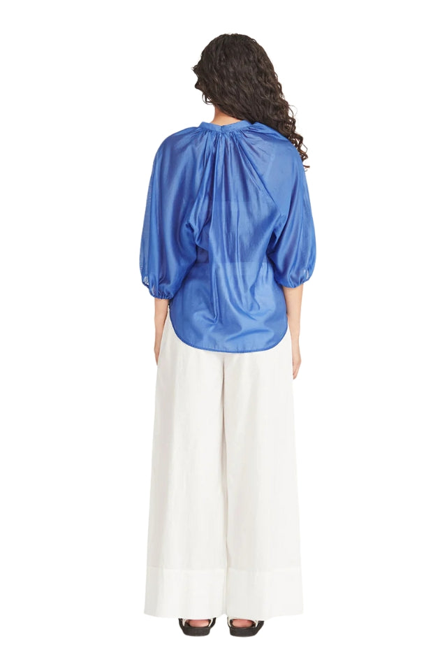 Erika Blouse - Azure Blue