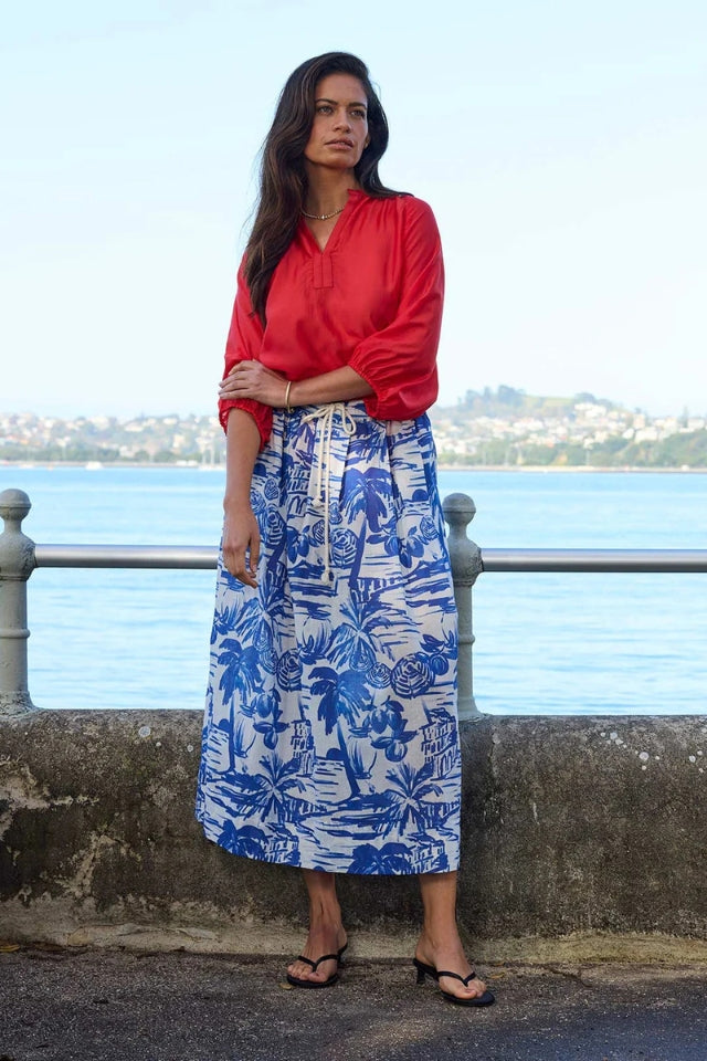 Erika Blouse - Melon Red