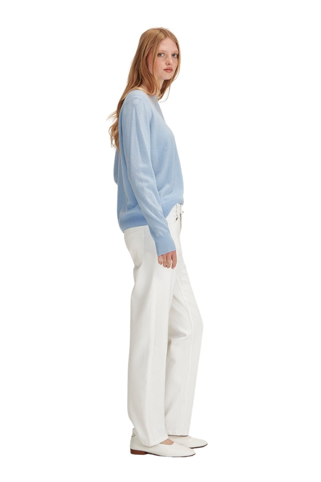 Eleanor Cashmere Sweater - Sky Blue