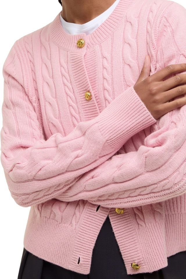 Elina Knitted Cardigan - Cherry Blossom