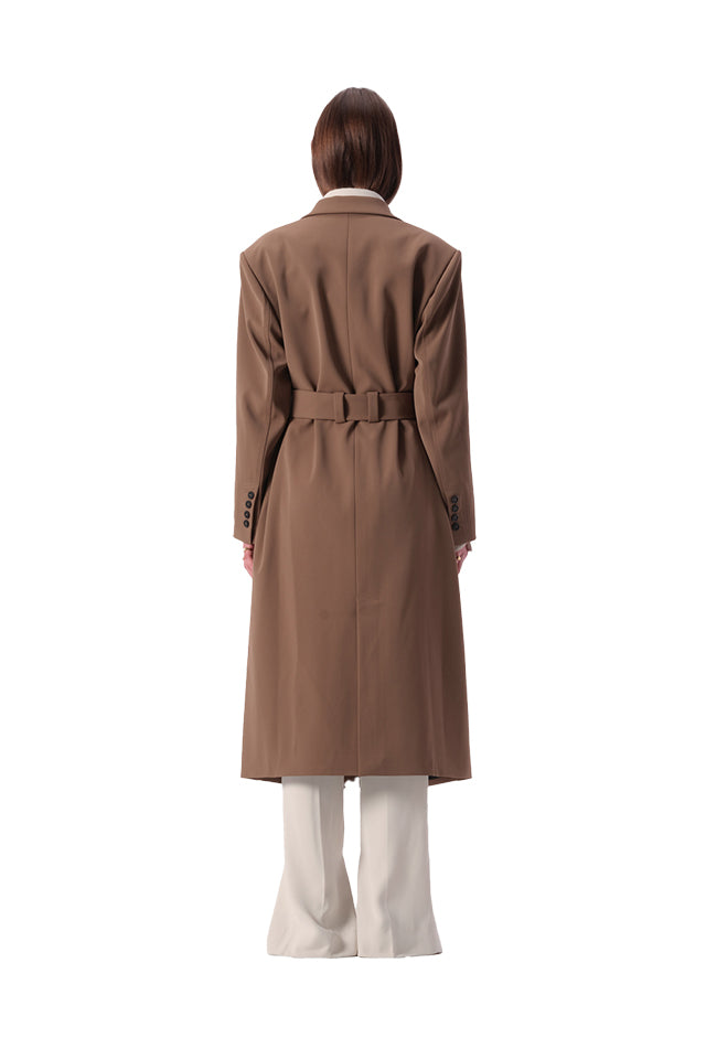Elka Collective K32512 Raquel Coat Dark Taupe - Closed