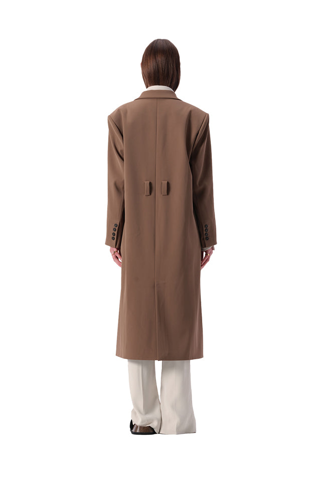 Elka Collective K32512 Raquel Coat Dark Taupe - Open