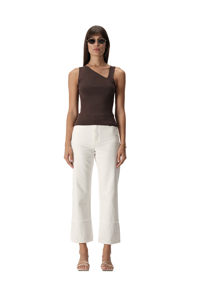 Elka Collective K33430 Roth Knit Top Dark Taupe