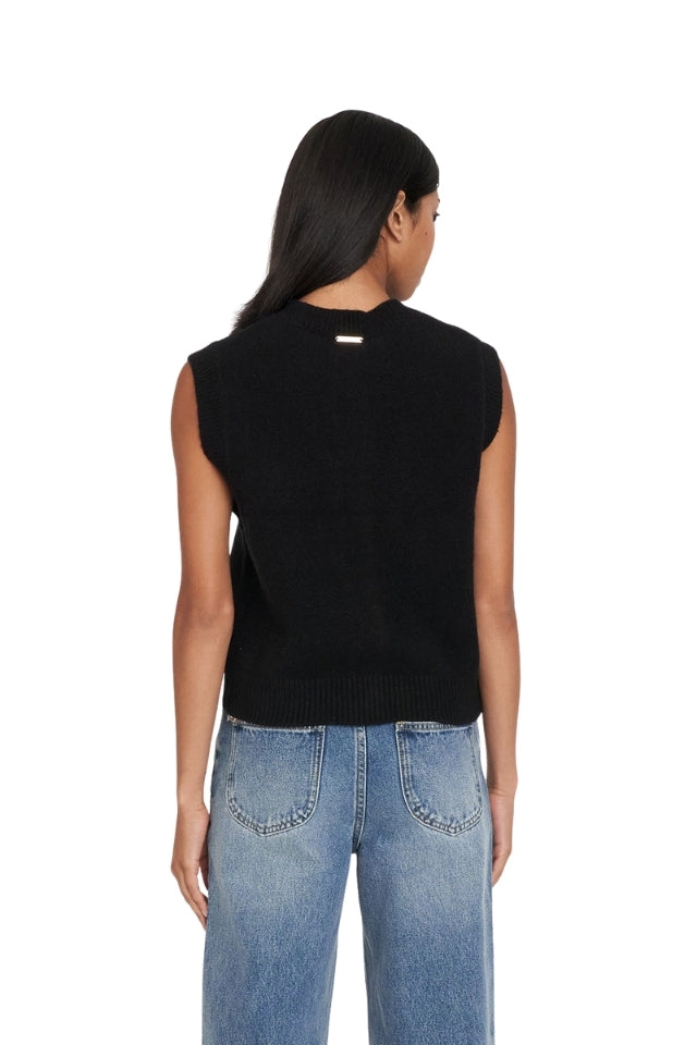 Elle Knit Vest - Black