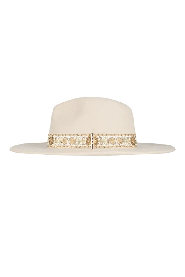 Elwood Mid Brim Fedora - Nude