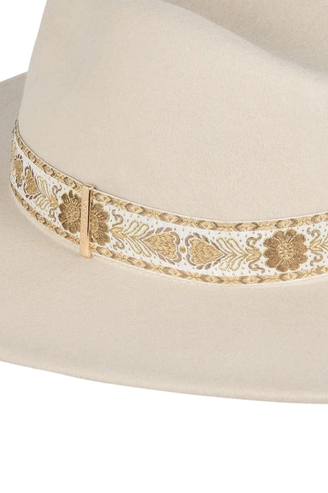 Elwood Mid Brim Fedora - Nude