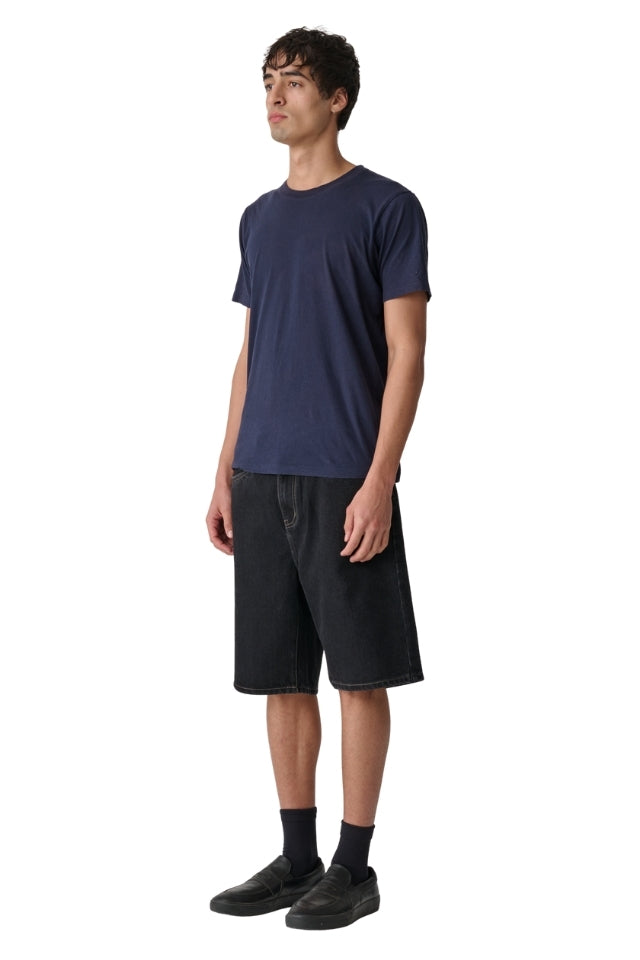 Emb 5 Pocket Short - Black Wash