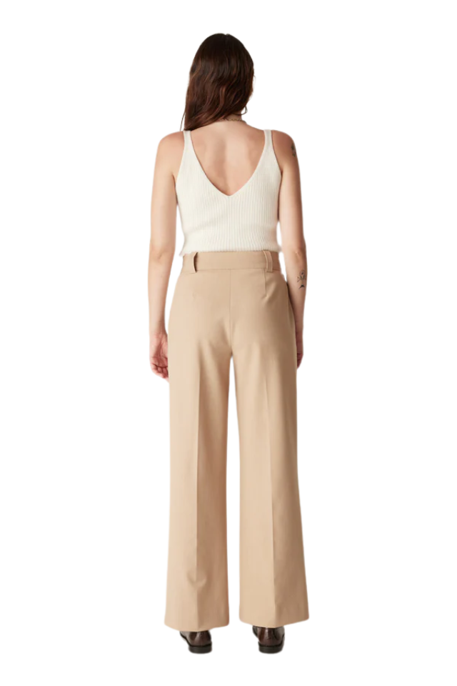 Evie Wide Leg Pant - Light Camel