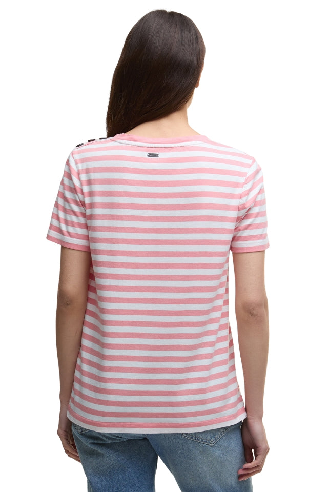 Ferryside Top - Coral Stripe