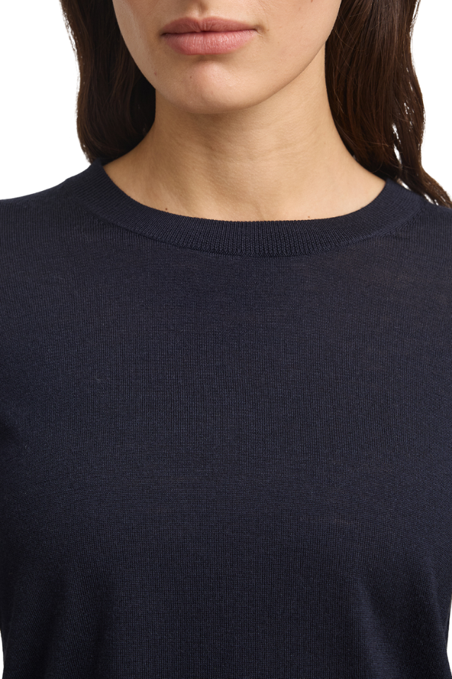 Fine Merino Crew - French Navy
