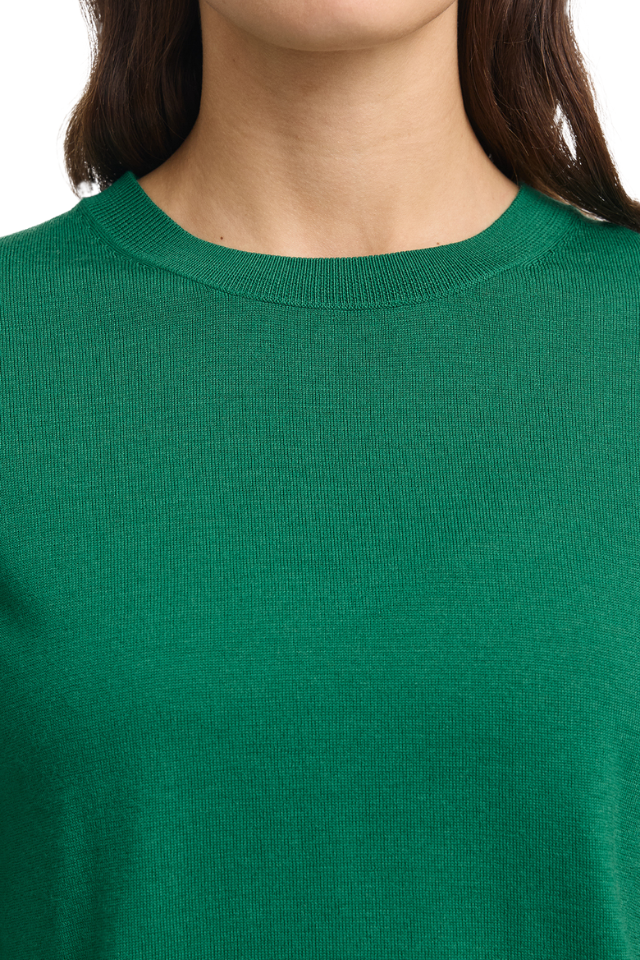 Fine Merino Crew - Lush Green