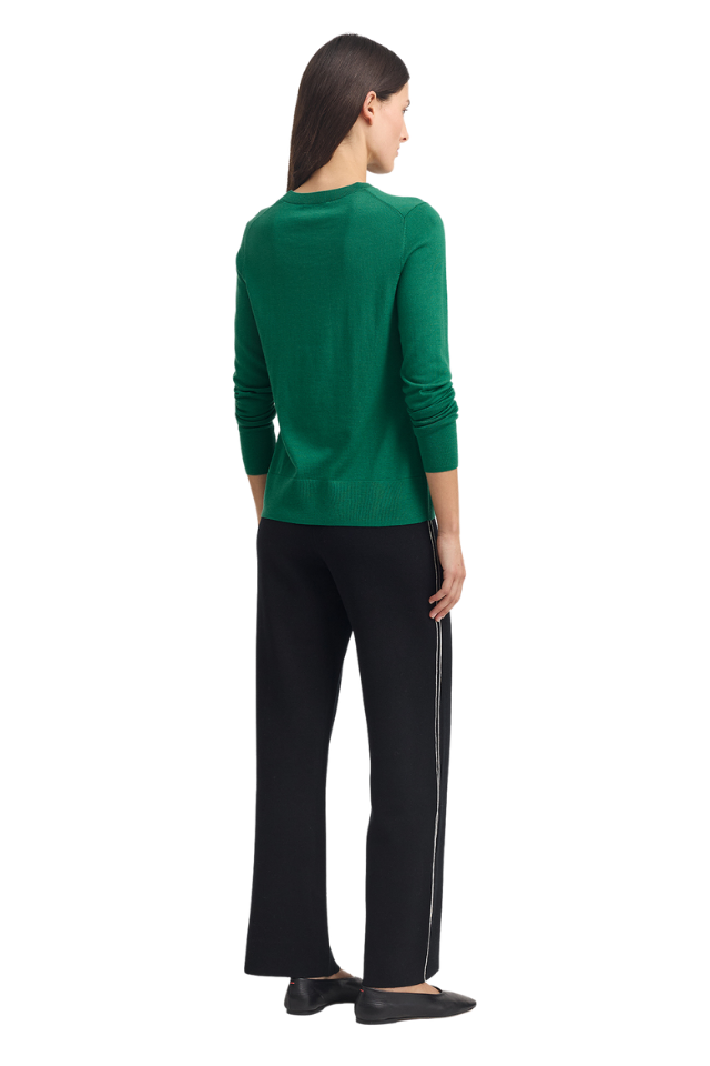 Fine Merino Crew - Lush Green