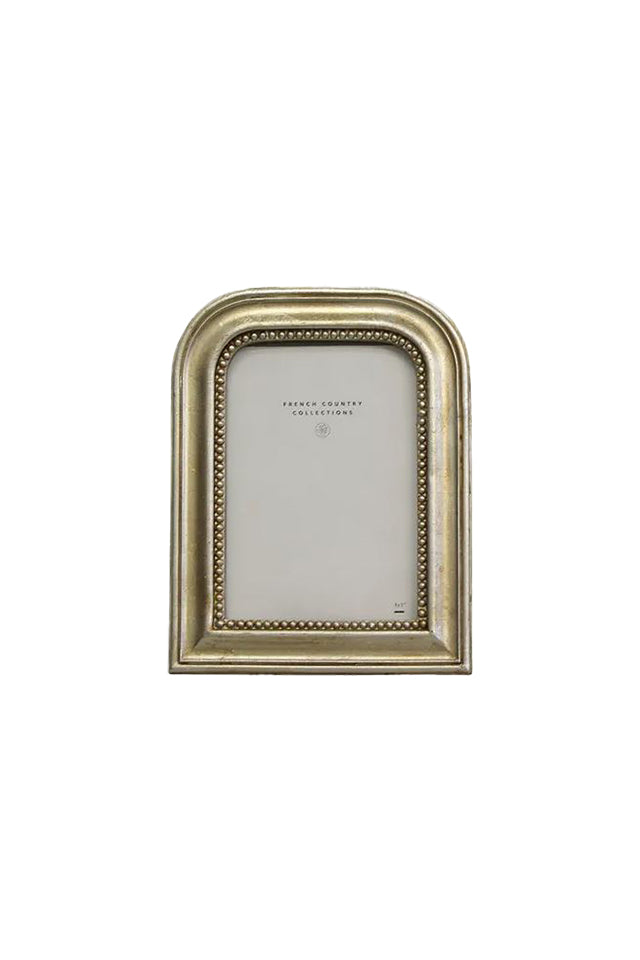 French Country FF0156 Beaded Arch Photo Frame Silver 5x7