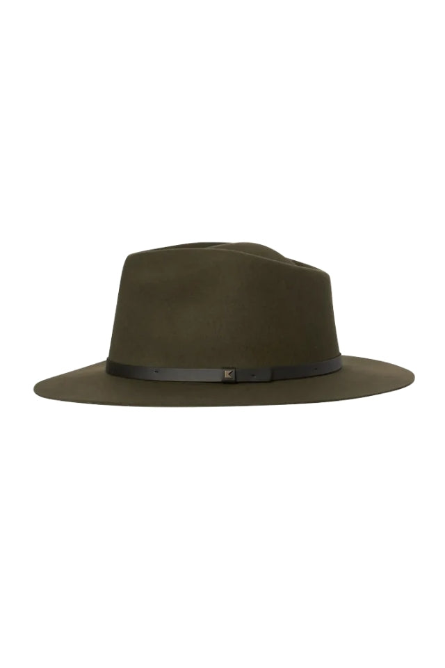 Goodwin Wide Brim Fedora - Olive