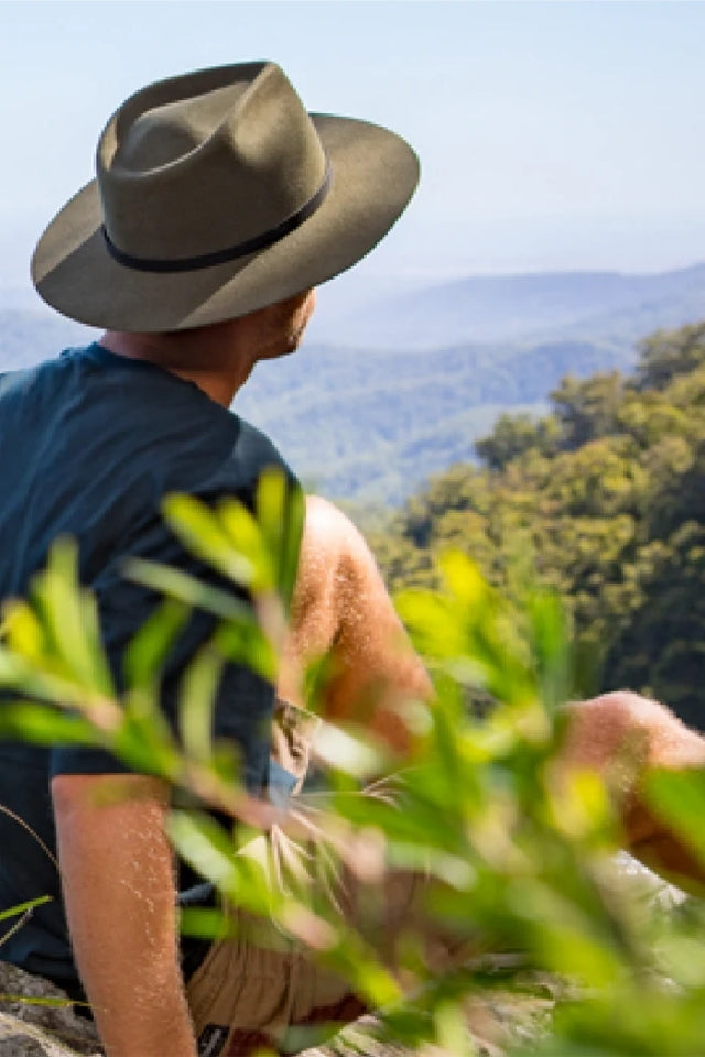 Goodwin Wide Brim Fedora - Olive
