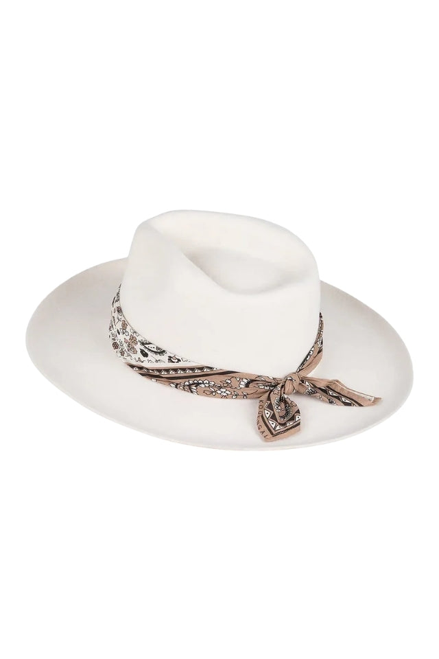 Goulburn Wide Brim Fedora - White