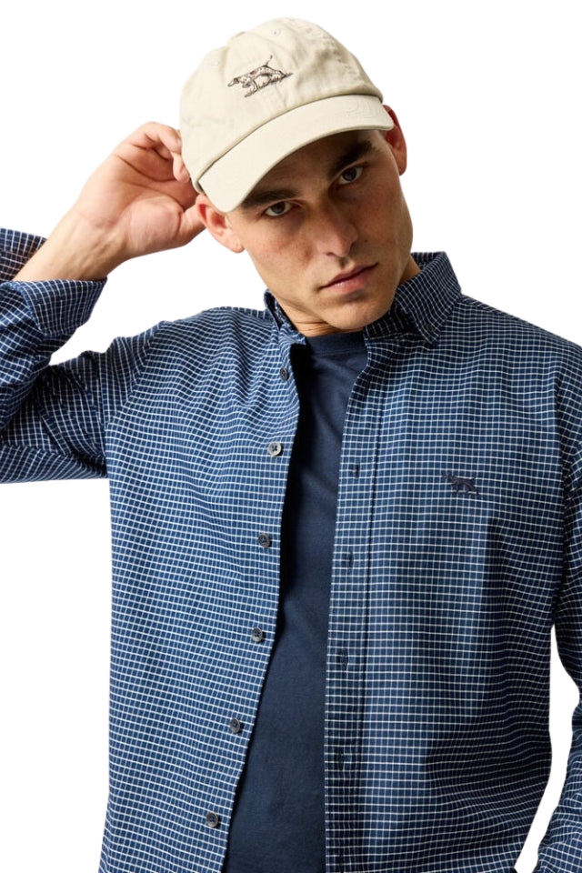 Gunn Check Oxford 5 Sports Fit Shirt - Midnight