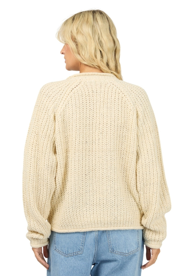 Hali V-Neck Knit - Vanilla