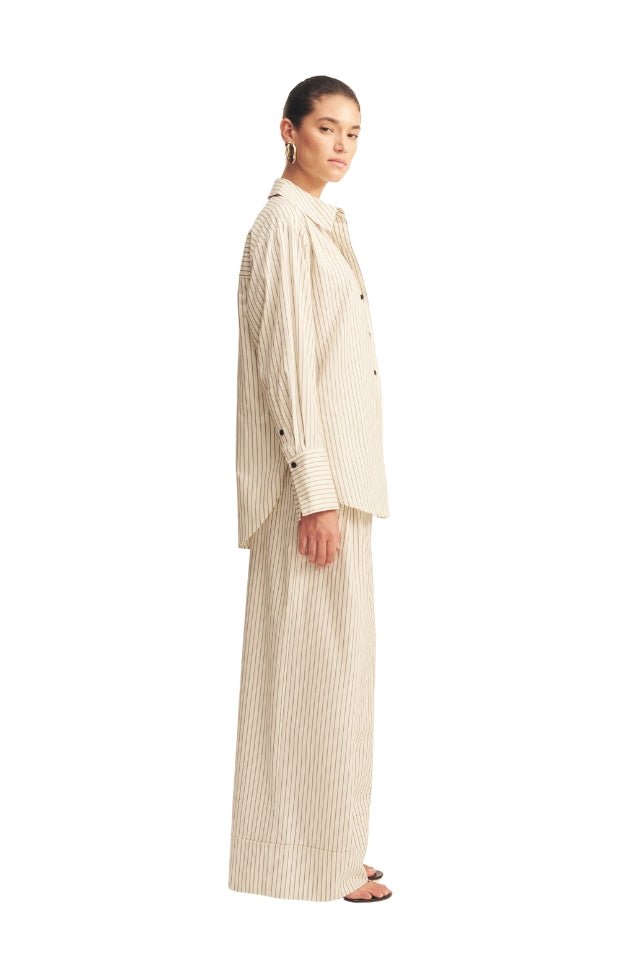 Hudson Shirt - Blanc Pinstripe
