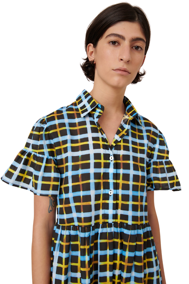 Impression Dress - Neon Tartan