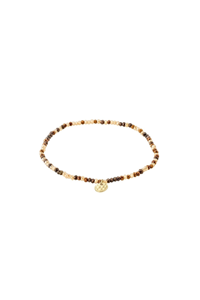 Indie Bracelet - Gold Plated/Brown