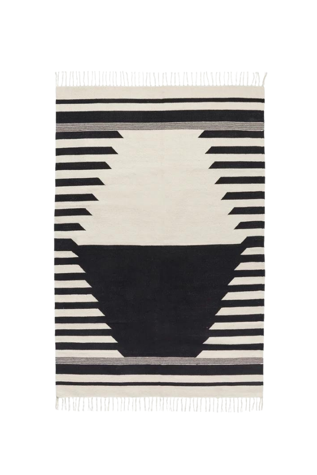 Iselin Rug - Black, Off White