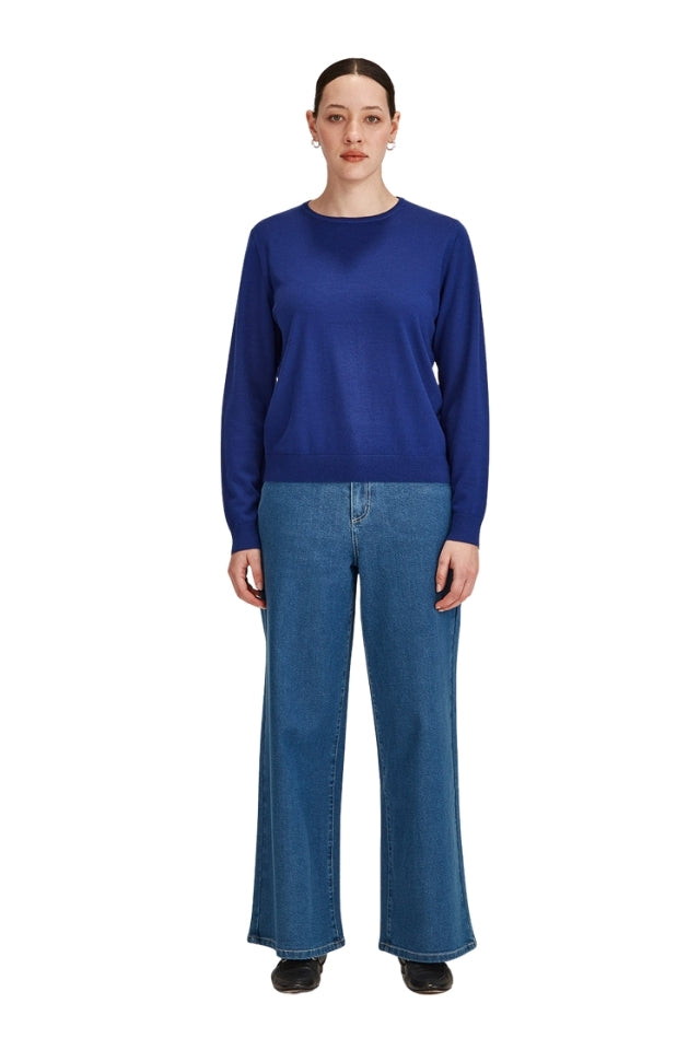 Isabel Merino Sweater - Cobalt