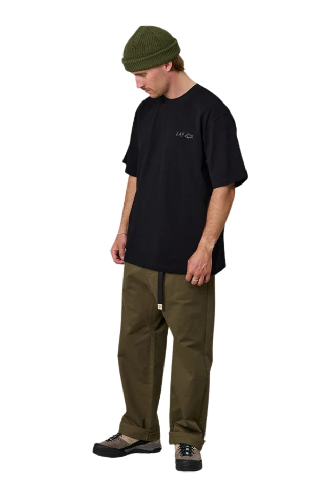 J.A.Fisherman Heavy Shore Tee - Black