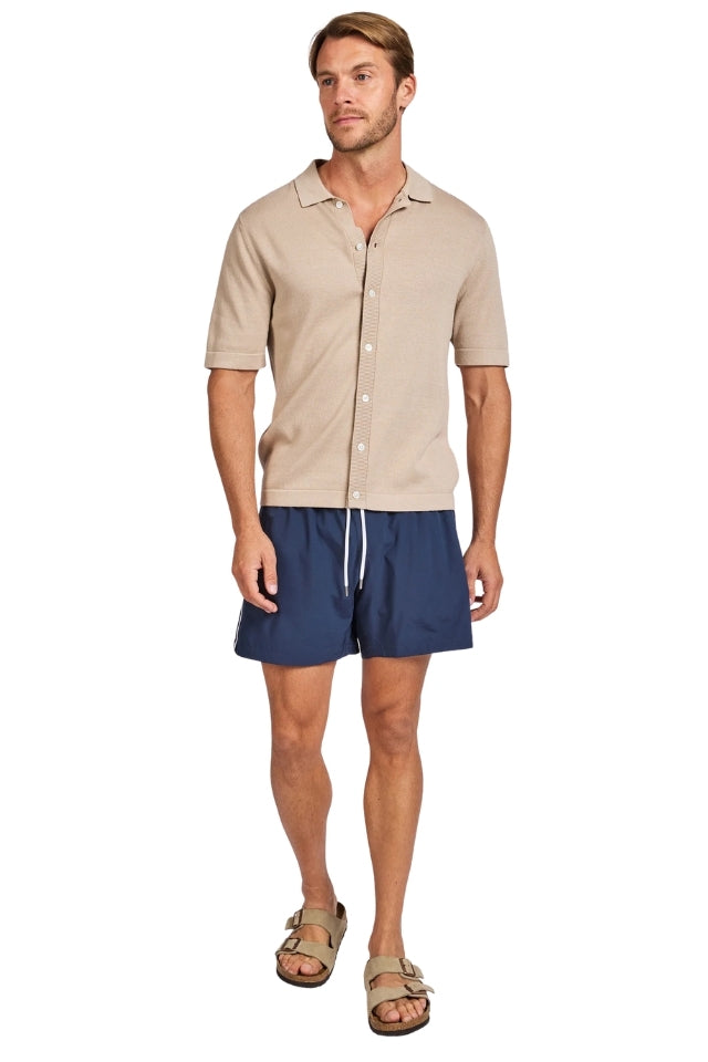 Jackson Knit Polo - Warm Sand