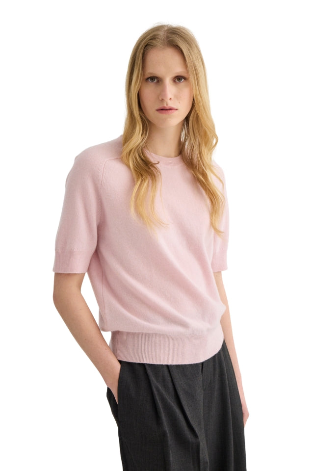 Jasper Short Sleeve Crewneck - Blush