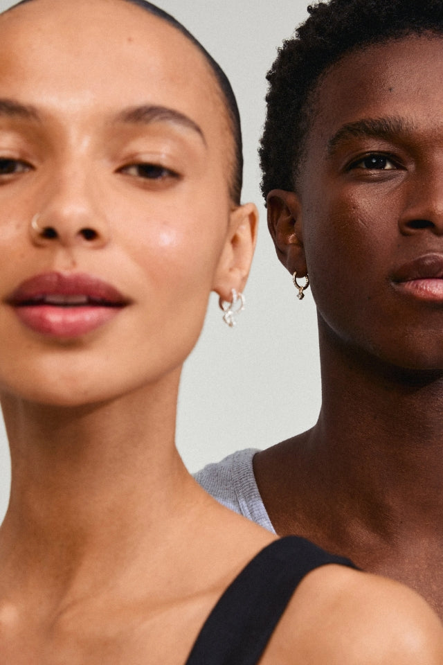 Joa Recycled Crystal Hoop Earrings - Gold Plated