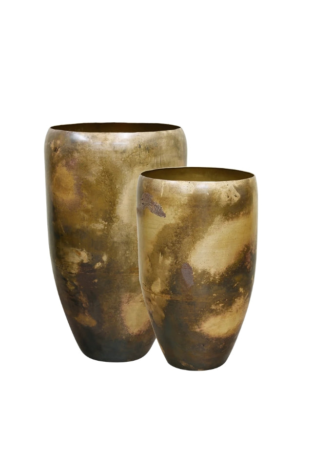 Kelda Metal Pot Toria Tall - Antique Gold