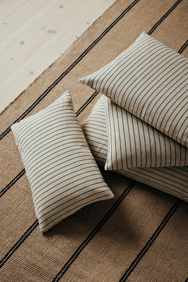 Cushion Cover Karen - Light Beige/Black