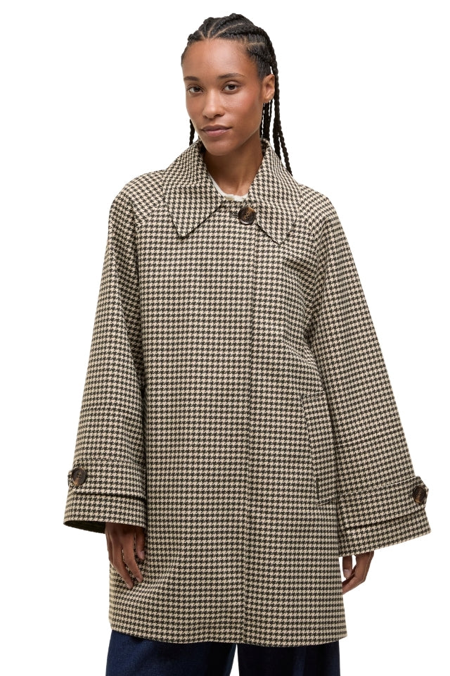 Kennedy Check Showerproof Jacket - Sage Houndstooth/Mist