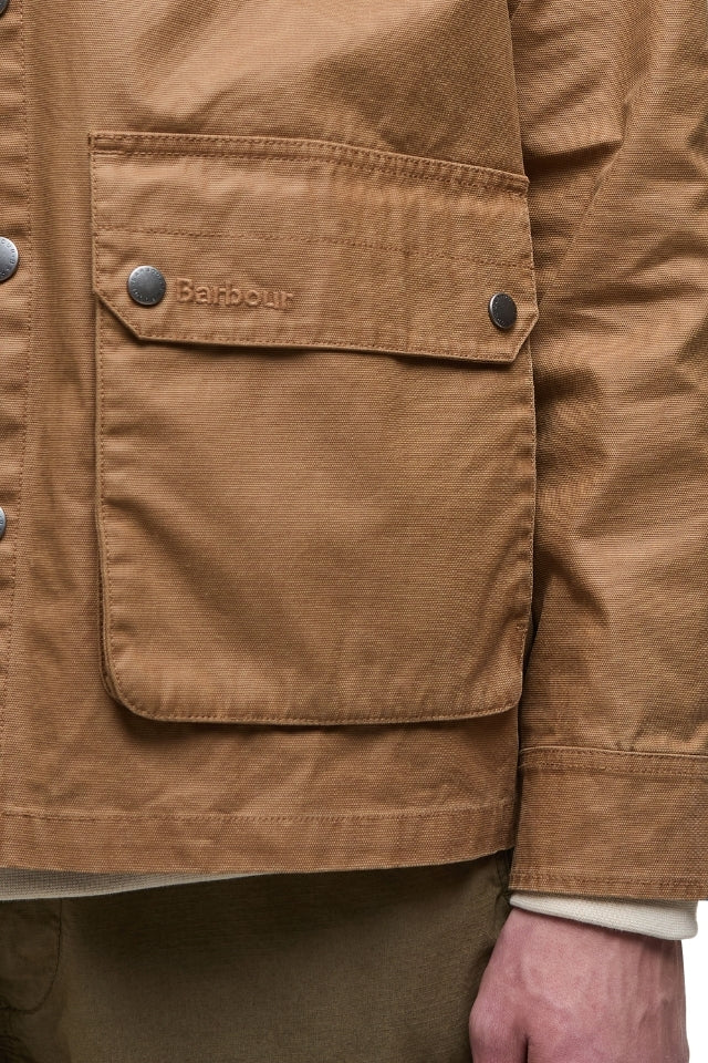 Kippford Regular Canvas Overshirt - Bronze Brown