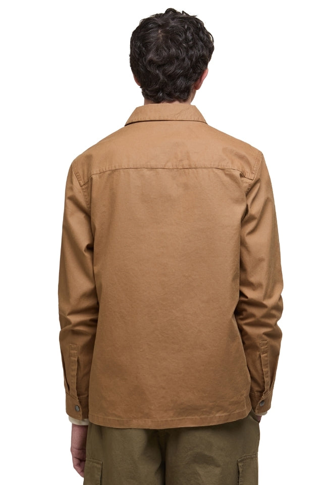 Kippford Regular Canvas Overshirt - Bronze Brown