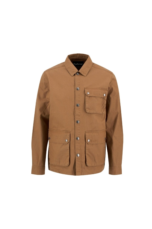 Kippford Regular Canvas Overshirt - Bronze Brown