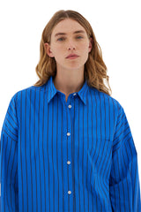 LMD034 LMND Chiara Shirt Stripe Ink Blue