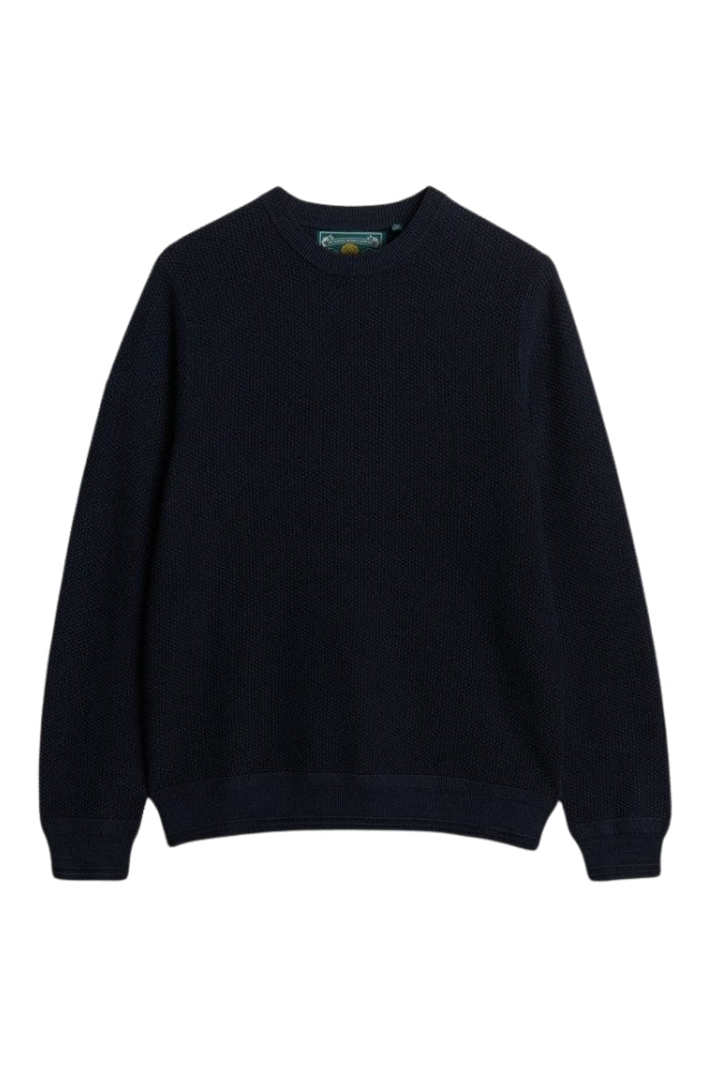 LW Cotton Texture Jumper - Eclipse Navy Twist