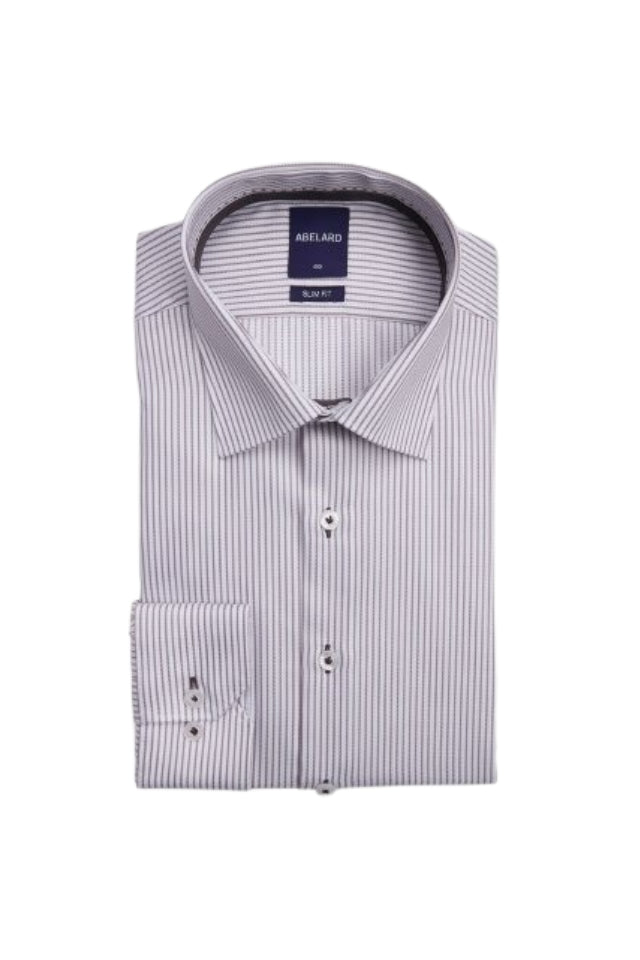 Lerici Herringbone Stripe Slim Fit Shirt - Sand