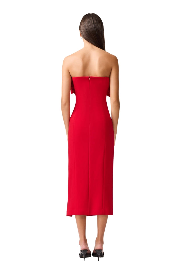 Lila Midi Dress - Crimson