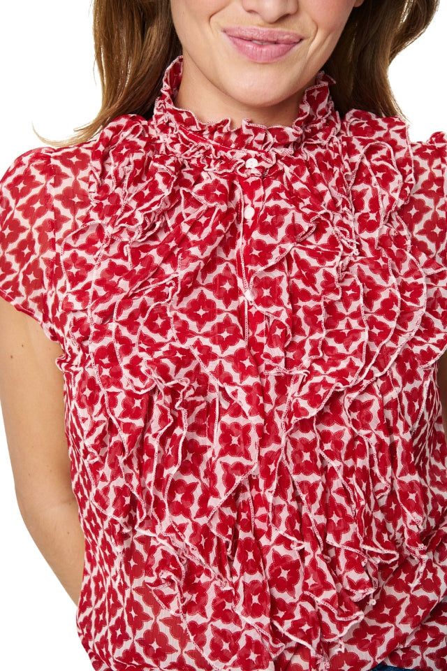 LiljaSZ Short Sleeve Shirt - Emboldened Maroc