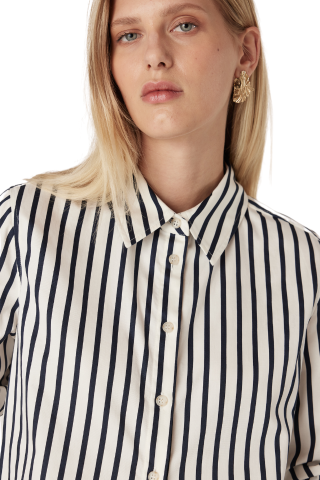 Lina Stripe Shirt - Navy Stripe