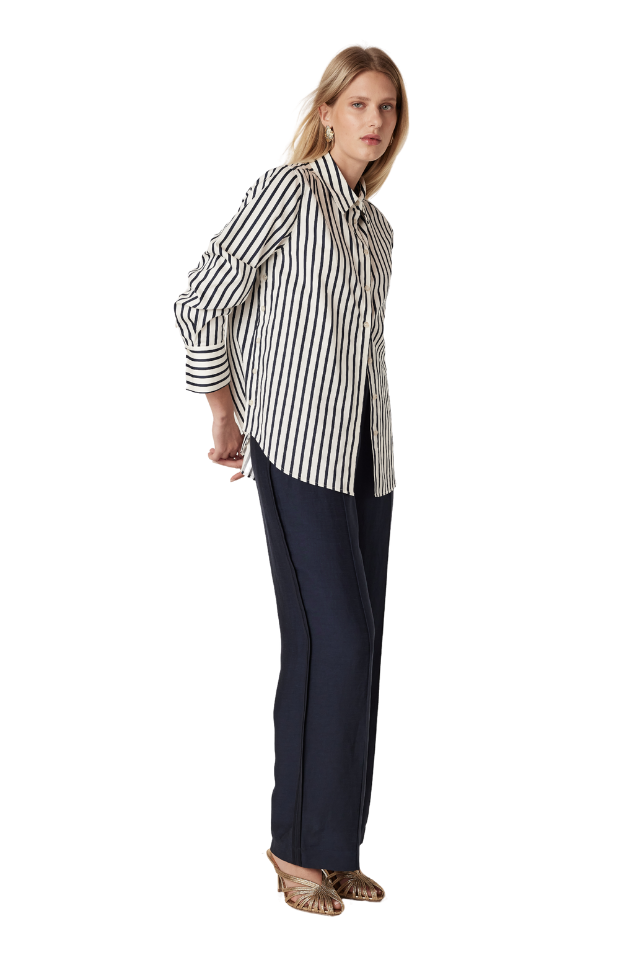 Lina Stripe Shirt - Navy Stripe